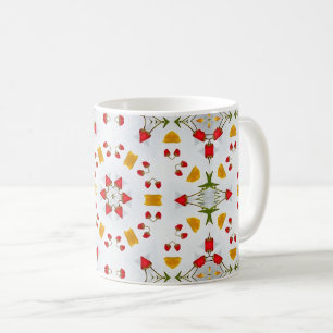 Mug Vintage de fleurs du milieu du siècle atomique