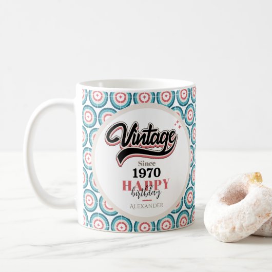 Mug Vintage depuis - 1970 (Avec donut)