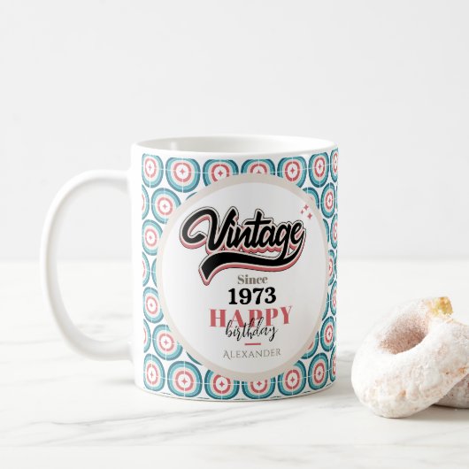 Mug Vintage depuis - 1973 (Avec donut)