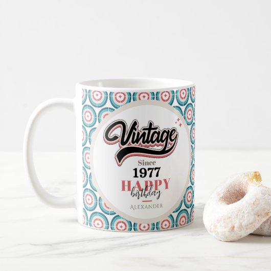 Mug Vintage depuis - 1977 (Avec donut)