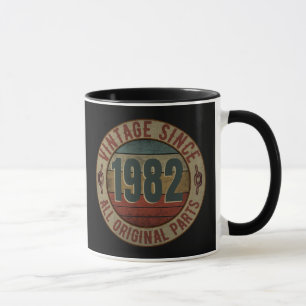 MUG VINTAGE DEPUIS 1982 TOUTES PIÈCES D'ORIGINE