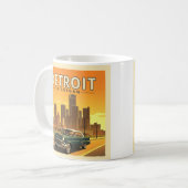 Mug Vintage Detroit Michigan (Devant gauche)