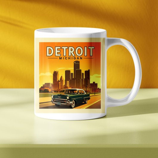 Mug Vintage Detroit Michigan