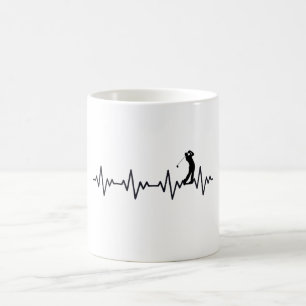 Mug Vintage Disque Golf Retro Heartbeat Golfing Golfin