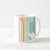 Mug Vintage Distressed Style Parkour Silhouette (Devant droit)