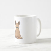Mug Vintage Dog Back View Illustration with Big Ears P (Devant droit)