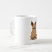Mug Vintage Dog Back View Illustration with Big Ears P (Devant gauche)