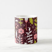 Mug Vintage Doodle Floral sans couture Motif (Centre)