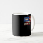 Mug Vintage Drumline Papa American USA Drapeau musique (Devant droit)