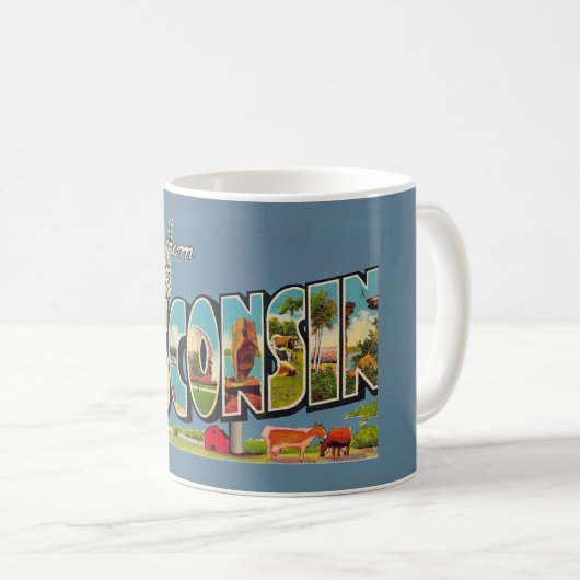 Mug vintage du Wisconsin (Devant droit)