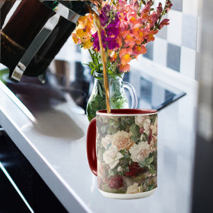 Mug Vintage E. Hariel Rose Still Life