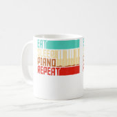 Mug Vintage Eat Sleep Repeat Piano (Devant gauche)