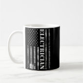 Mug Vintage Electrician Nge Usa Flag Graphic (Gauche)