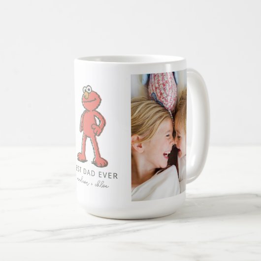 Mug Vintage Elmo | Meilleur papa - Photo (Devant droit)