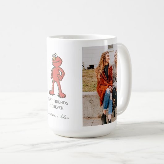 Mug Vintage Elmo | Meilleurs Amis - Photo (Devant droit)