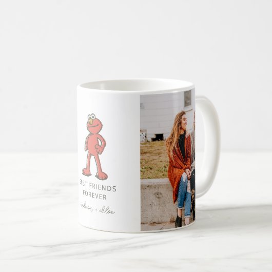 Mug Vintage Elmo | Meilleurs Amis - Photo (Devant droit)