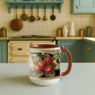 Mug Vintage époque victorienne canneberges et