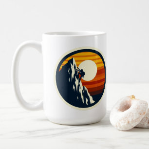 Mug Vintage Escalade Rocailleuse Coucher de Soleil Rét
