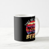 Mug Vintage Été Emmenez-Moi À La Plage (Devant droit)