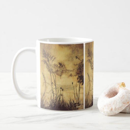 Mug Vintage Fairy Tale, Fairy's Tightrope par Rackham (Avec donut)