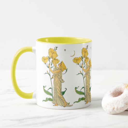 Mug Vintage Fairy Tale, Soirée Primrose, Walter Crane (Avec donut)