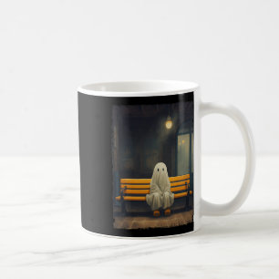 Mug Vintage Fantôme En Attente Assis Sur Hauteur Chais