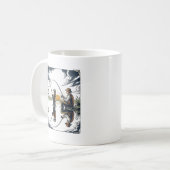 Mug Vintage Father and Child Fishing Engraving Shirt D (Devant gauche)