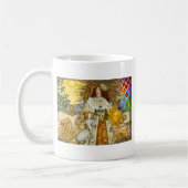Mug Vintage femme Soleil d'or : Leo Zodiac Collage Art (Gauche)