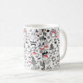 Mug Vintage Fête de Noël rétro (Devant droit)