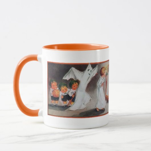 Mug Vintage fille d'Halloween avec bougie (Gauche)