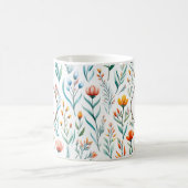 Mug Vintage fleur sauvage nom personnalisation (Centre)