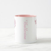 Mug Vintage Floral Ballet Slippers Aesthetic Coffee (Centre)