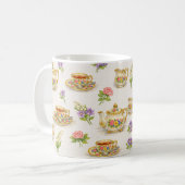 Mug Vintage Floral Teapot Teacup Pattern (Devant gauche)