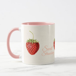 Mug Vintage fraise sucrée personnalisée