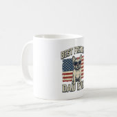 Mug Vintage Frenchie Papa Drapeau Américain (Devant gauche)