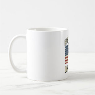 Mug Vintage Frenchie Papa Drapeau Américain