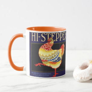 Mug Vintage Fruit Crate Étiquette Art, Hi Stepper Chic