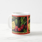 Mug Vintage Fruit Crate Étiquette Art, Thurber Cherrie (Devant gauche)