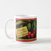 Mug Vintage Fruit Crate Étiquette Art, Thurber Cherrie (Gauche)