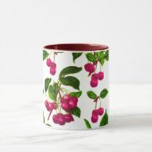 Mug Vintage Fuchsia Cerises roses Imprimer (Centre)
