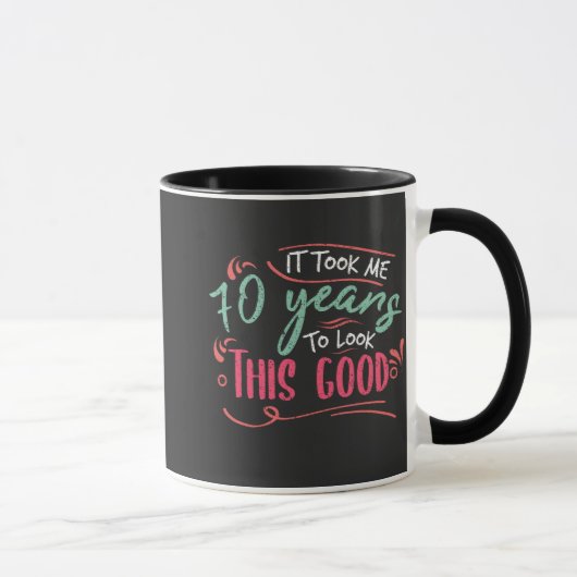 Mug vintage Funny 70 ans dire citation (Droite)