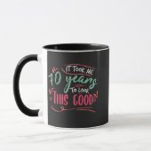 Mug vintage Funny 70 ans dire citation (Gauche)