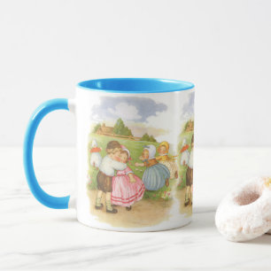Mug Vintage Georgie Porgie Mère Goose Nursery Rhymes