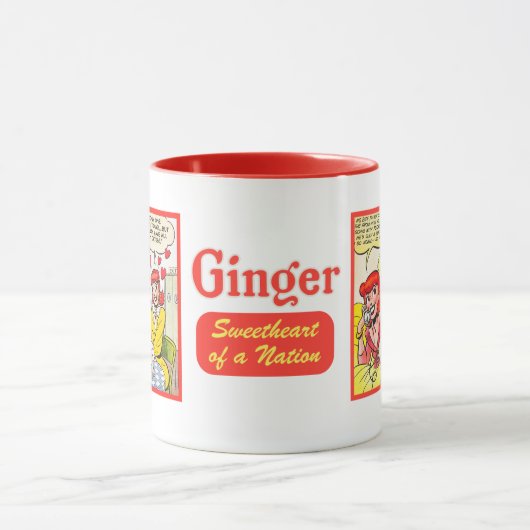 Mug Vintage Ginger Chérie. (Centre)
