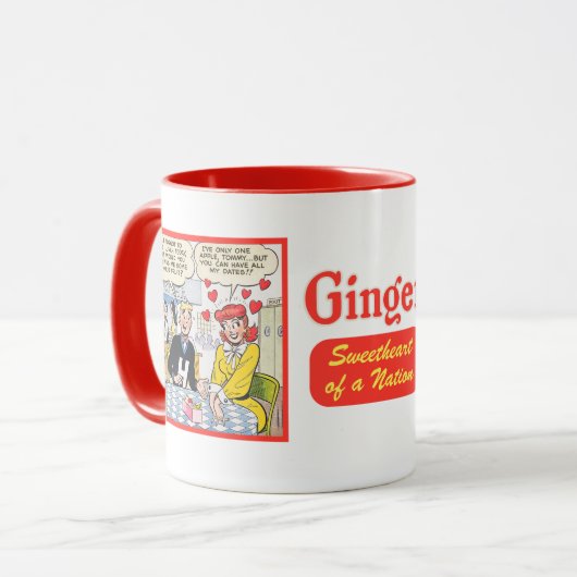 Mug Vintage Ginger Chérie. (Devant gauche)