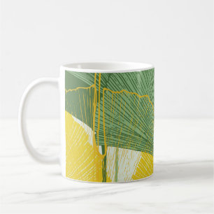 Mug Vintage Ginkgo Biloba : Feuilles tropicaux