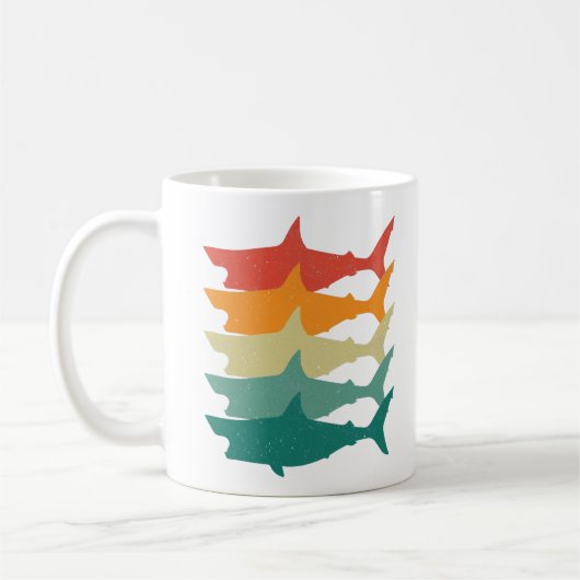 Mug Vintage grand requin blanc (Gauche)