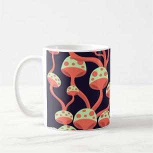 Mug Vintage Graphics Champignons Motif sans couture