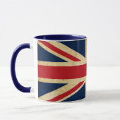 Mug Vintage Grunge Royaume-Uni Drapeau Union Jack (Gauche)