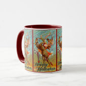 Mug Vintage Halloween danser en costume Jester (Devant gauche)